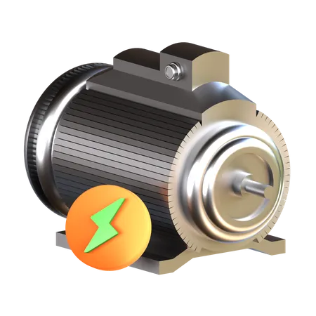 Electric Motor  3D Icon