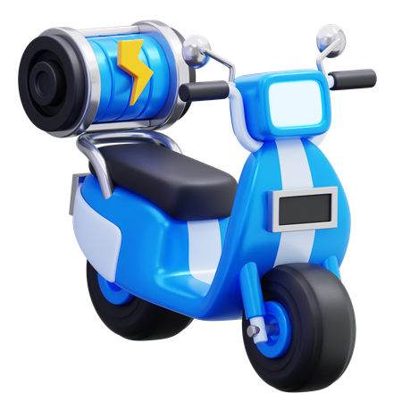 Electric Motorcycle Full Battery  3D Icon