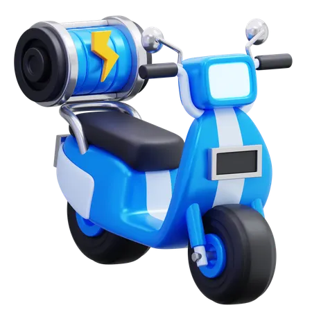 Electric Motorcycle Full Battery  3D Icon