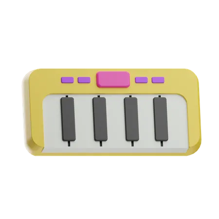 Electric Piano 3D Icon