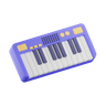 electric piano 3d logos