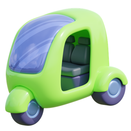 Electric Rickshaw  3D Icon