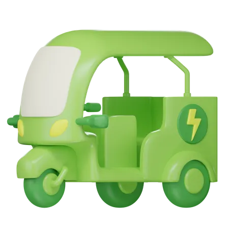 Electric Rickshaw  3D Icon