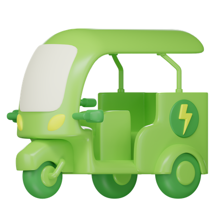Electric Rickshaw  3D Icon