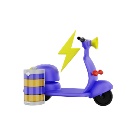 Electric Scooter 3D Illustration