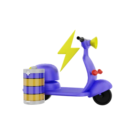 Electric Scooter 3D Illustration
