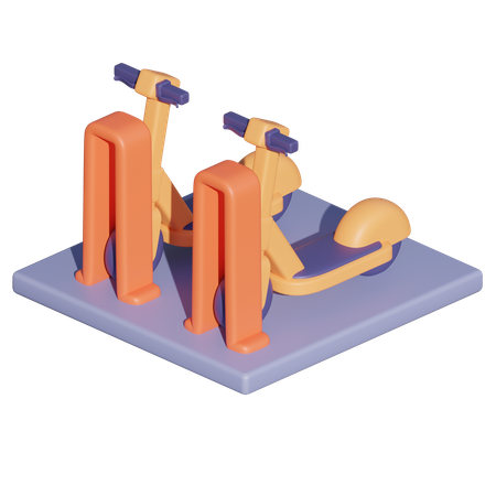 Electric Scooter Station  3D Icon