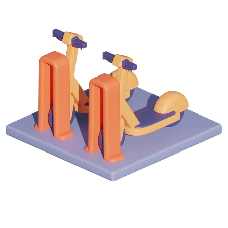 Electric Scooter Station  3D Icon