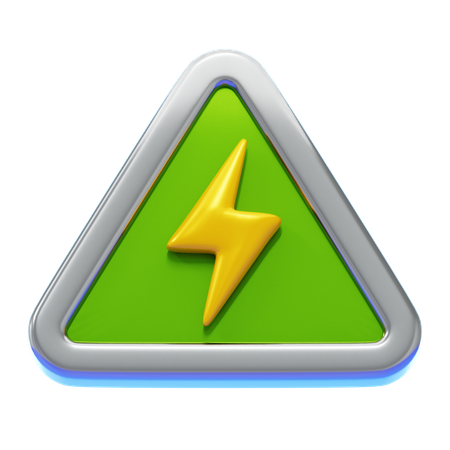 感電の警告  3D Icon