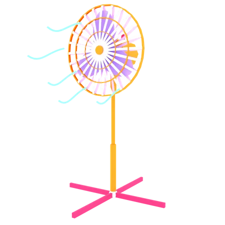 Electric standing fan  3D Illustration