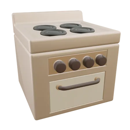 Electric Stove  3D Icon