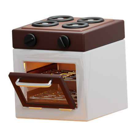 Electric Stove  3D Icon