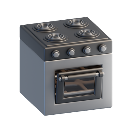 Electric Stove  3D Icon