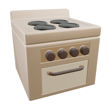 Electric Stove  3D Icon