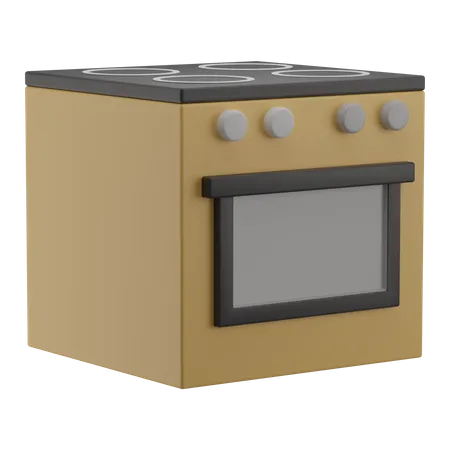 Electric Stove  3D Illustration