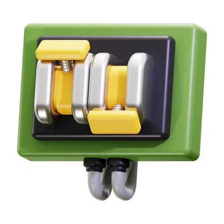 3 D Electric Switch Icon 3D Icon