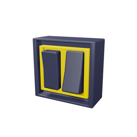 Electric switch 3D Illustration