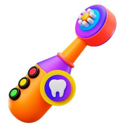 Electric Toothbrush 3D Icon
