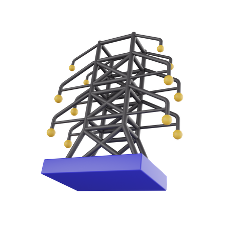 Electric Tower  3D Icon