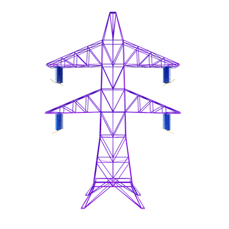 Electric Tower 3D Illustration