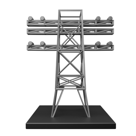 Electric Tower 3D Illustration