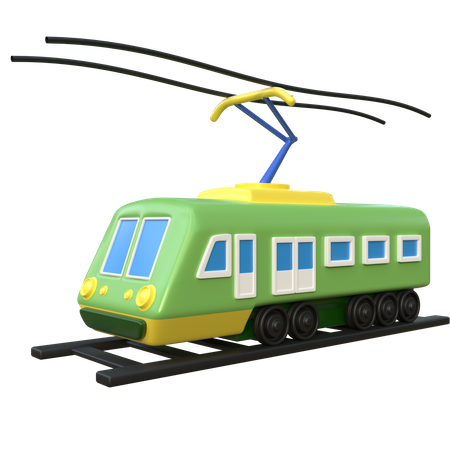 Electric Train  3D Icon