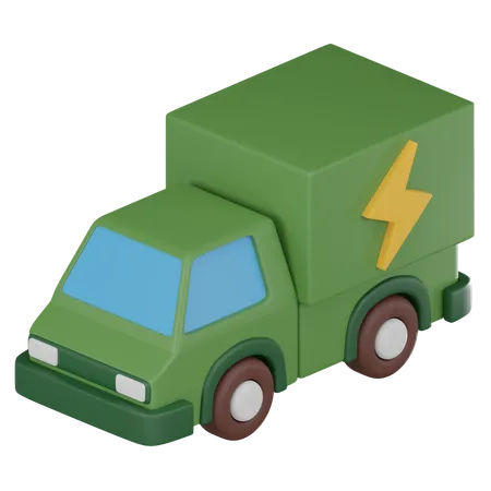 Transportation Featuring An Electric Truck Symbol Of Eco Friendly Innovation Perfect For Sustainable And Clean Energy Concepts 3 D Render Illustration 3D Icon