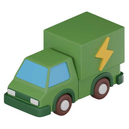 Electric Truck  3D Icon