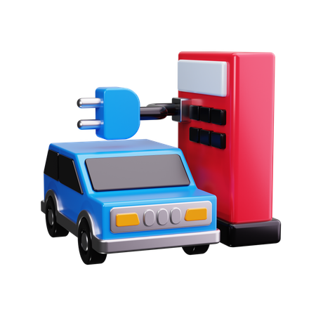 Electric Vehicle  3D Icon