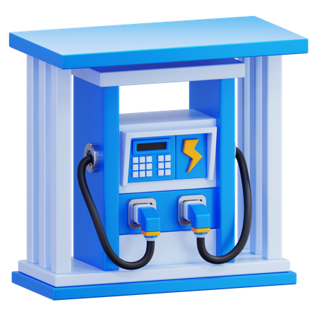 Electric Vehicle Charging Station  3D Icon