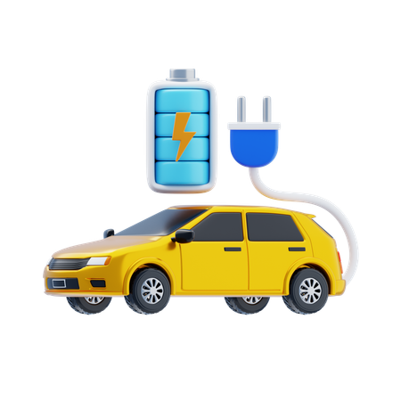 電気自動車（EV）  3D Icon