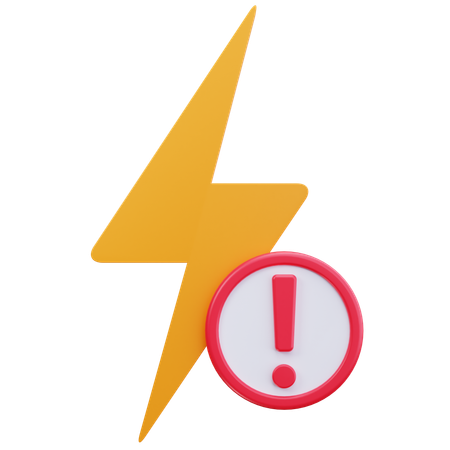 Electric Warning 3D Icon