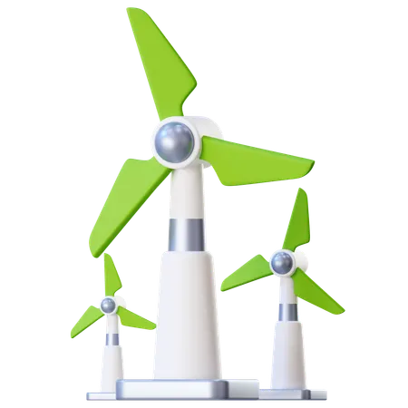 Electric Windmill  3D Icon