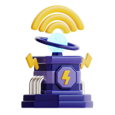 Electric Wireless  3D Icon