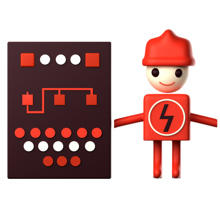 Electrical Engineer  3D Icon