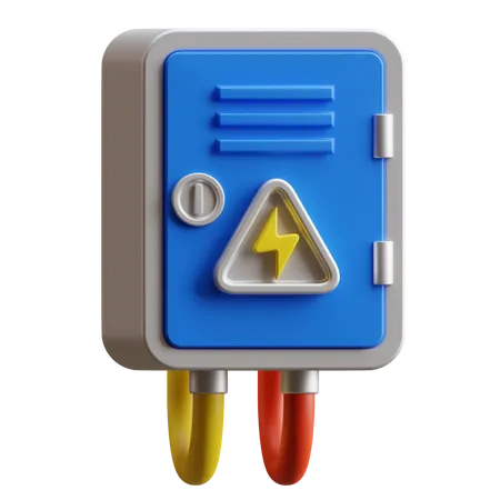 Electrical Panel Box Icon With 3 D Style 3D Icon