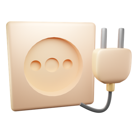 電気プラグ  3D Icon