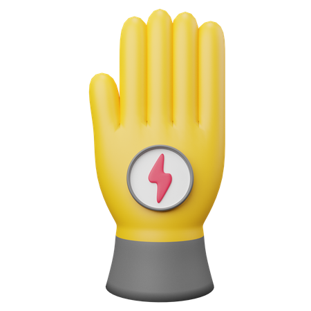 Electrician Gloves 3D Illustration