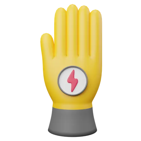 Electrician Gloves  3D Illustration