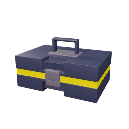 Electrician toolbox 3D Illustration