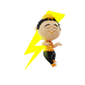 3d electrician with bolt emoji