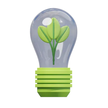 Electricidad verde  3D Icon