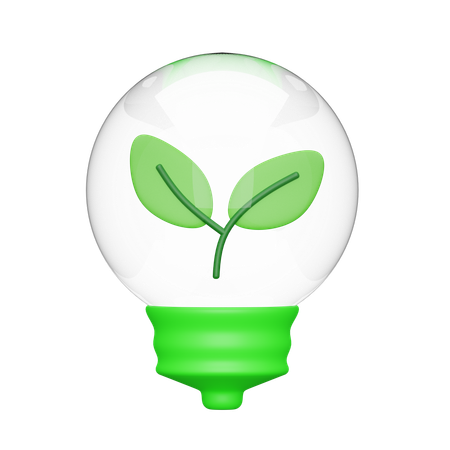 Electricidad verde  3D Icon