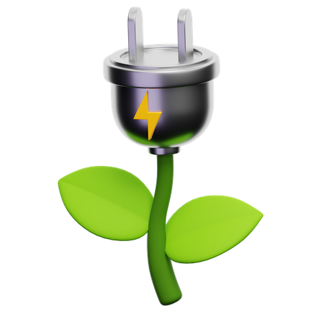 Electricidad verde  3D Icon