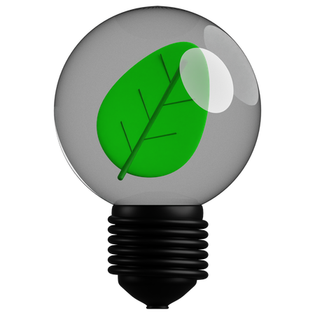 Electricidad verde  3D Illustration