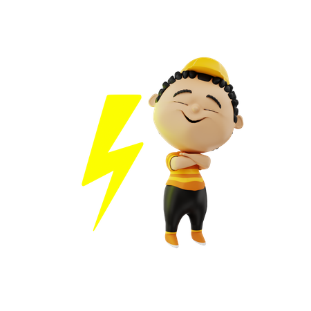 Electricista con perno  3D Icon