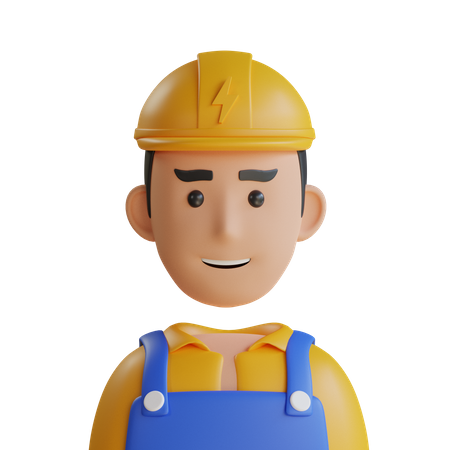 Electricista masculino  3D Icon