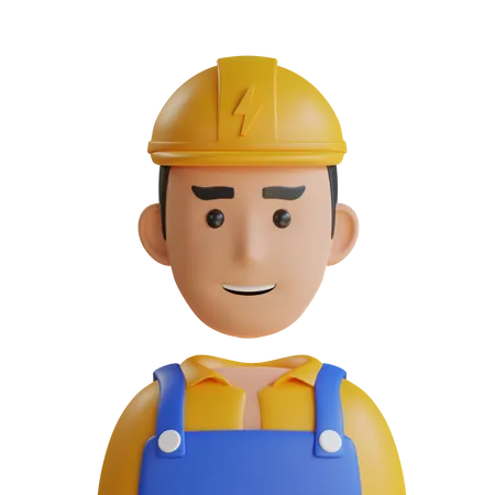 Electricista masculino  3D Icon