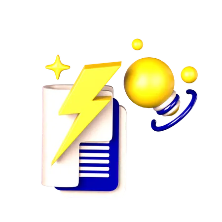 Electricity Bill  3D Icon