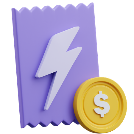 Electricity Cost  3D Icon